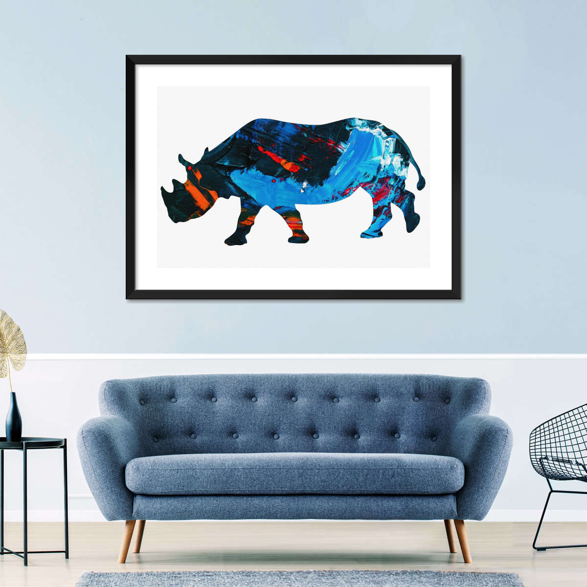Frendorf | Rhino Abstract Silhouette Wandkunst