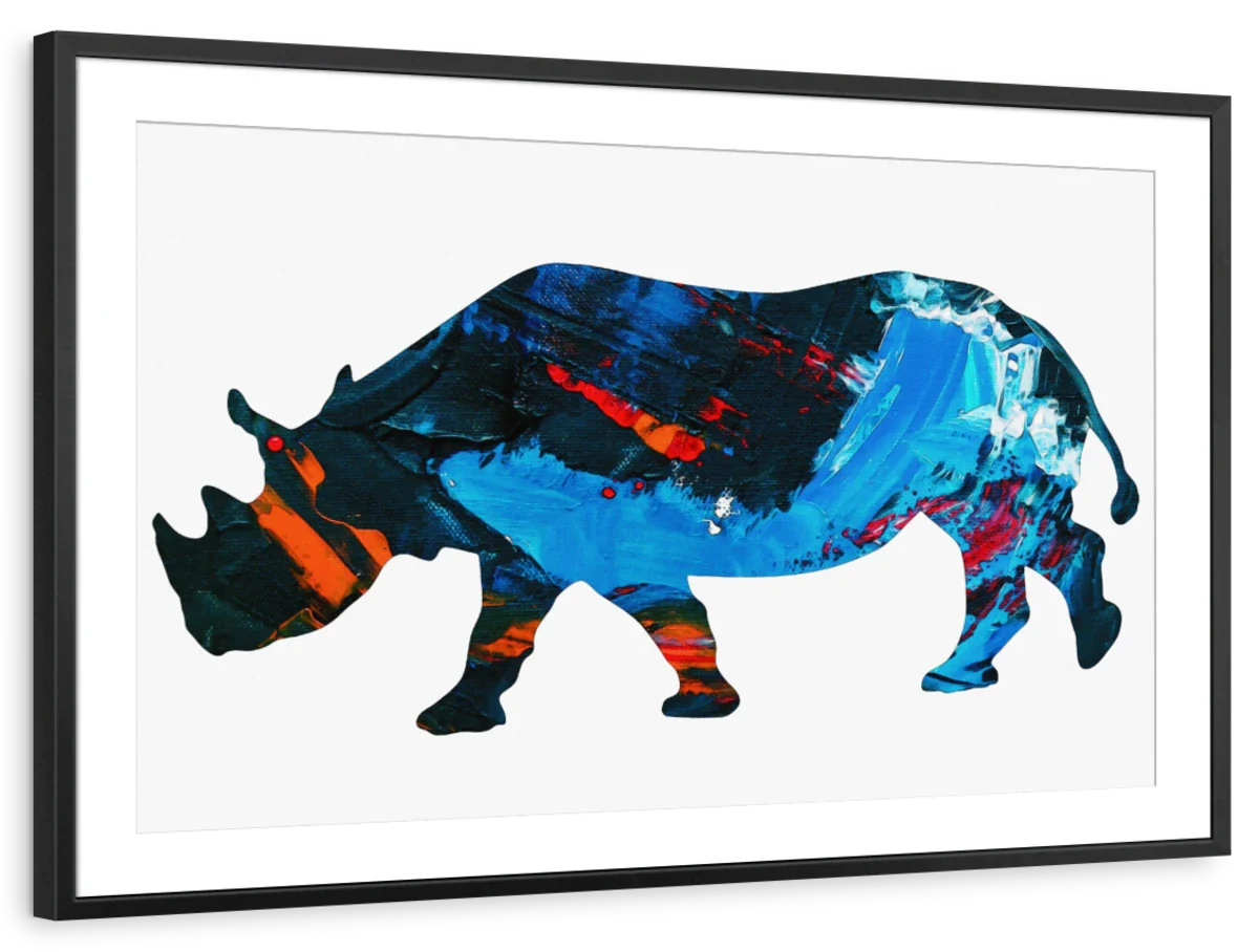 Frendorf | Rhino Abstract Silhouette Wandkunst