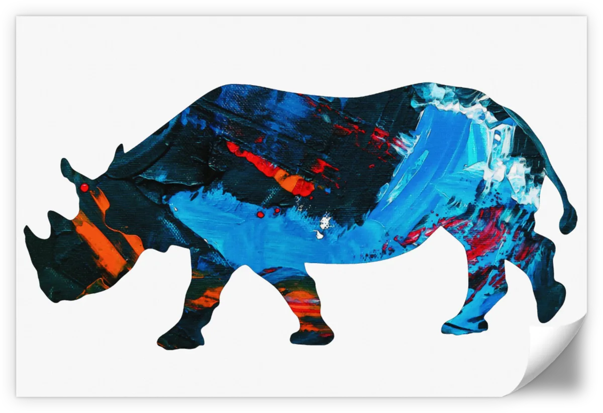 Frendorf | Rhino Abstract Silhouette Wandkunst
