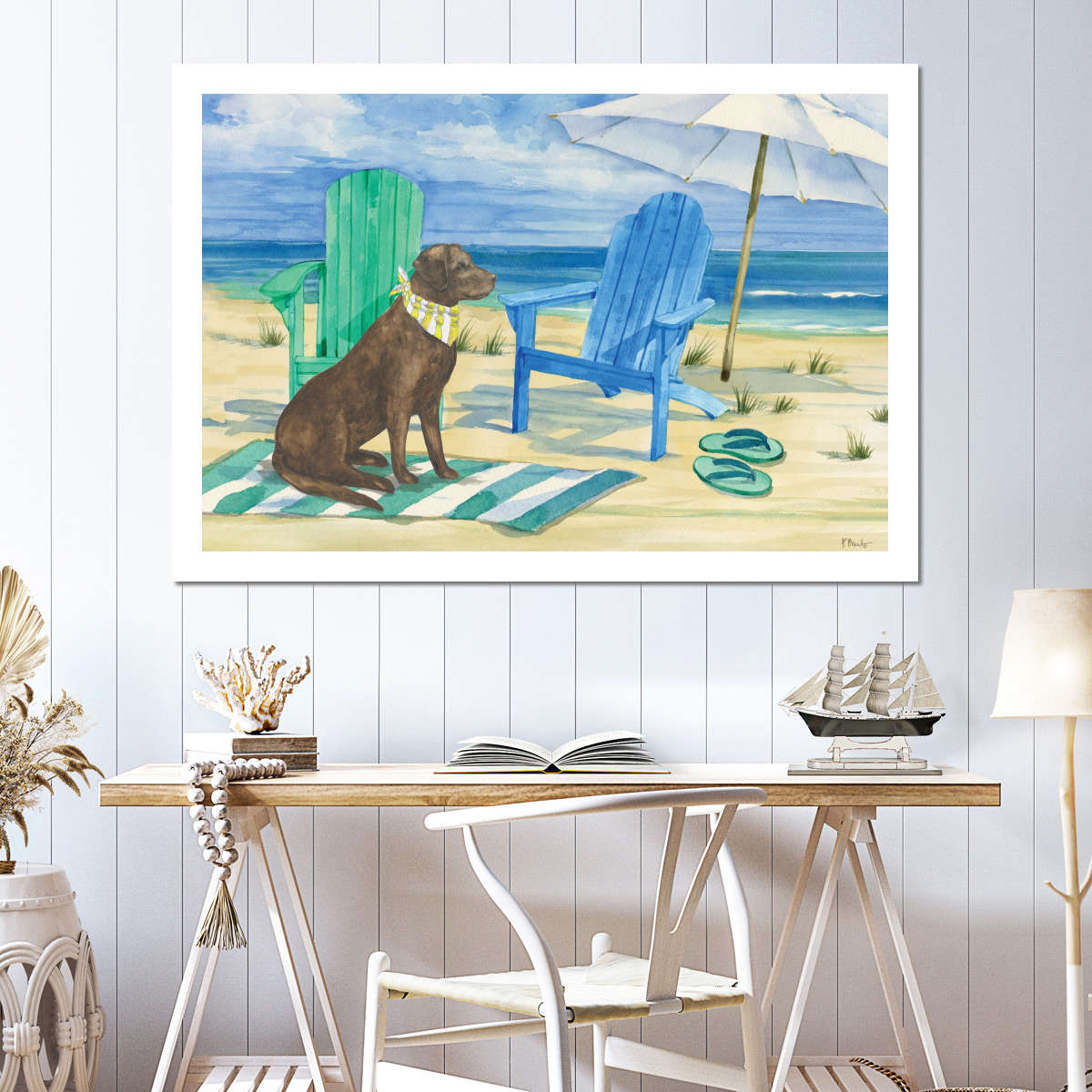 Frendorf | Grayton Beach Hund Wandkunst