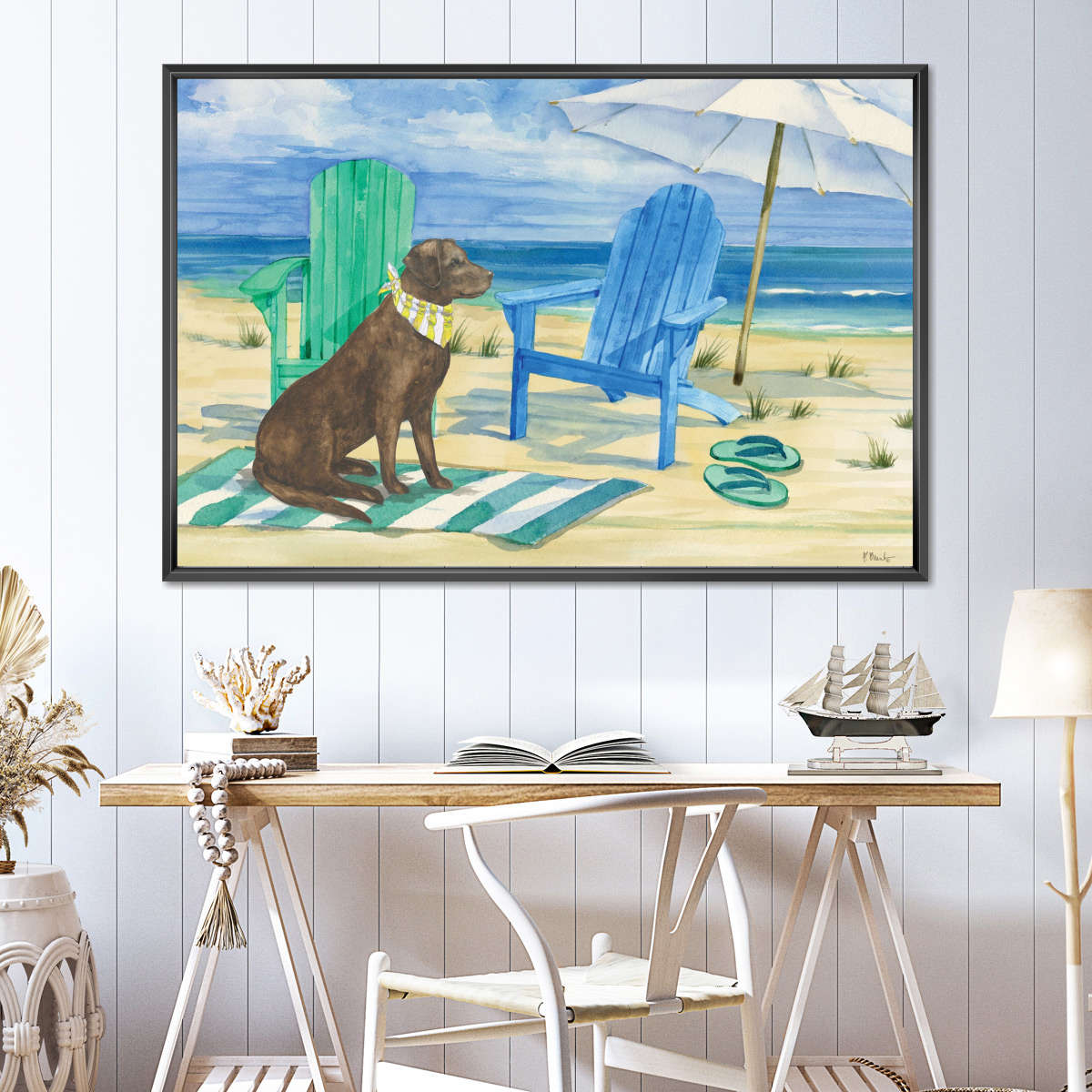 Frendorf | Grayton Beach Hund Wandkunst