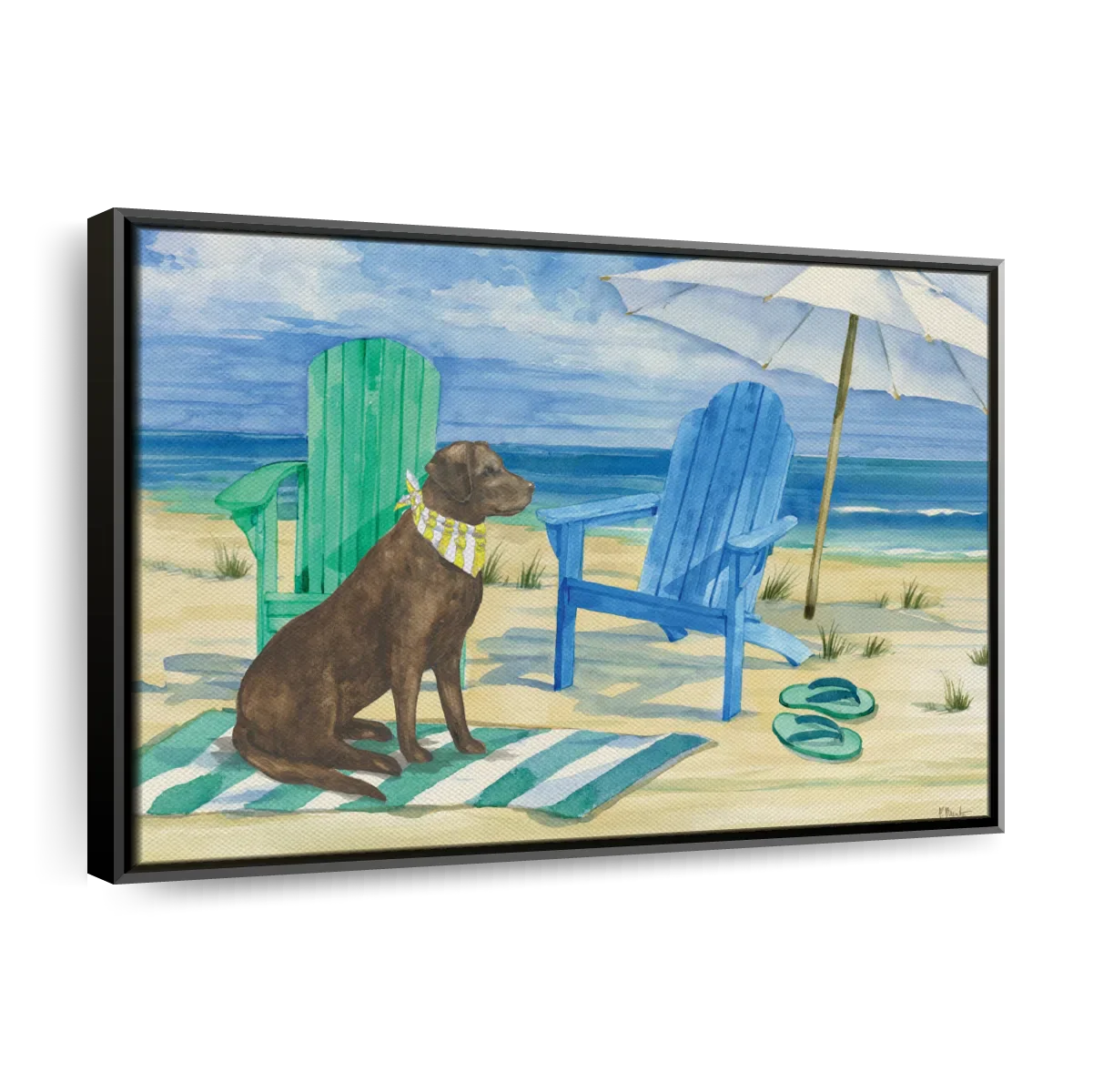 Frendorf | Grayton Beach Hund Wandkunst