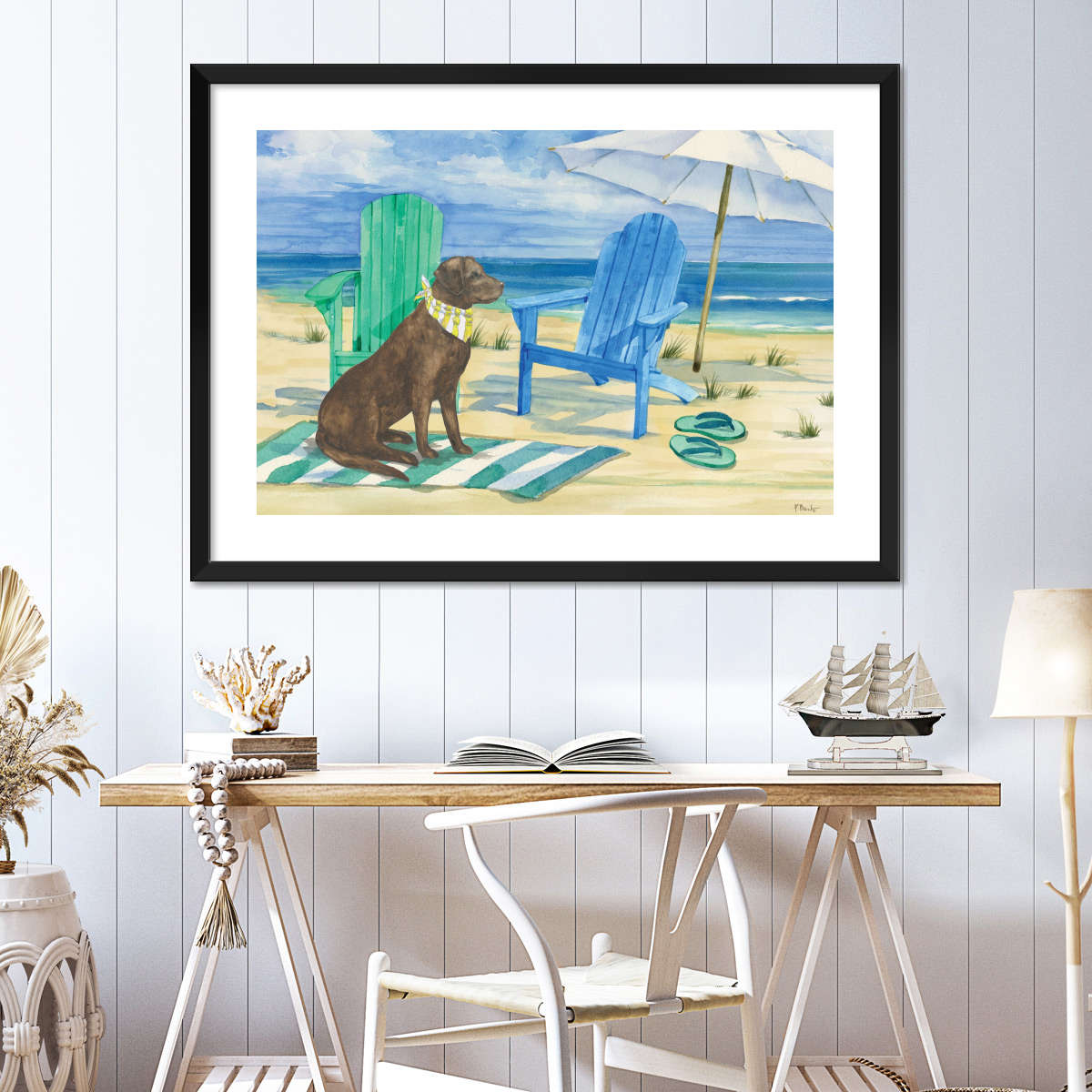 Frendorf | Grayton Beach Hund Wandkunst