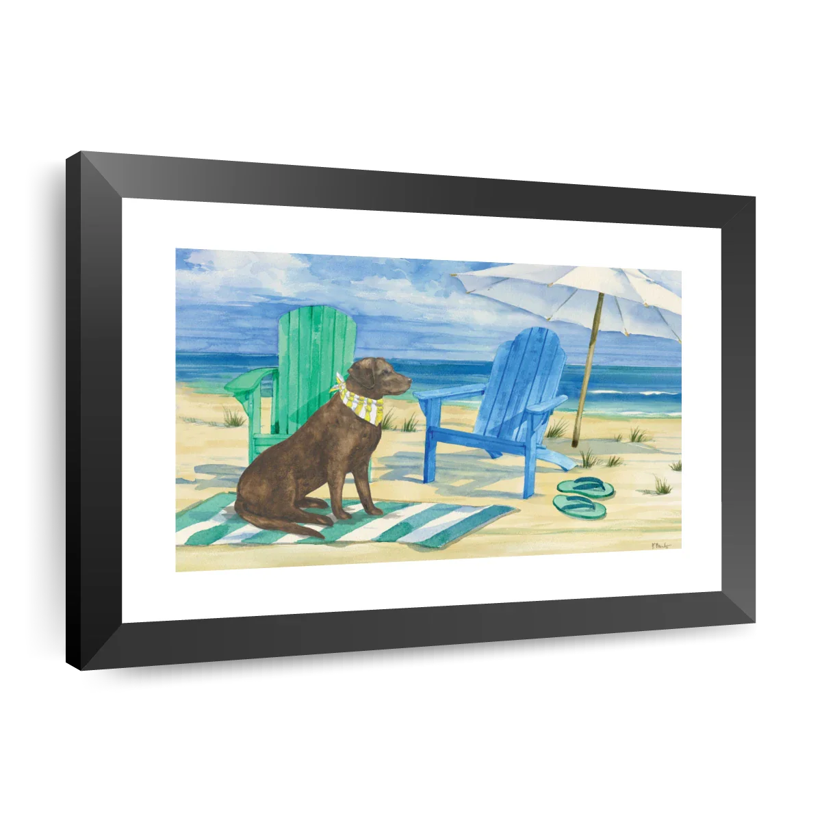 Frendorf | Grayton Beach Hund Wandkunst