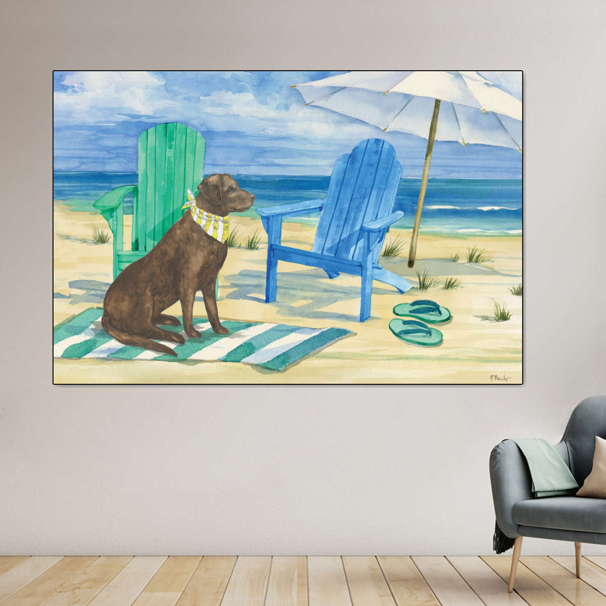 Frendorf | Grayton Beach Hund Wandkunst