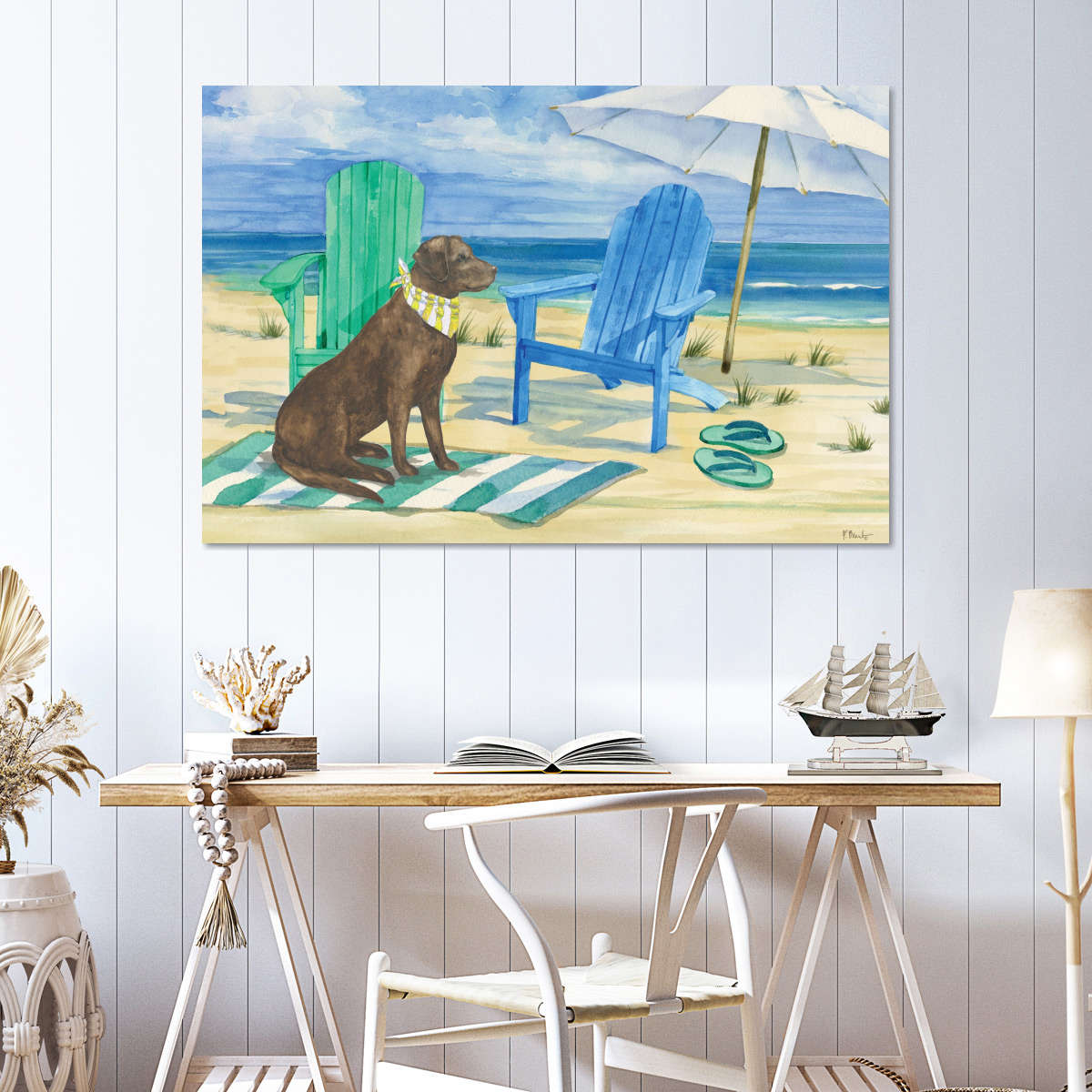 Frendorf | Grayton Beach Hund Wandkunst