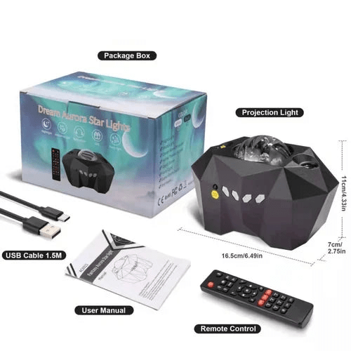 Frendorf | Aurora Moon Projektor mit Musik Bluetooth Lautsprecher