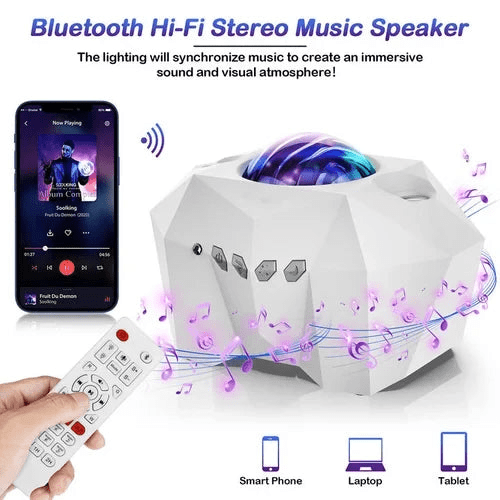 Frendorf | Aurora Moon Projektor mit Musik Bluetooth Lautsprecher