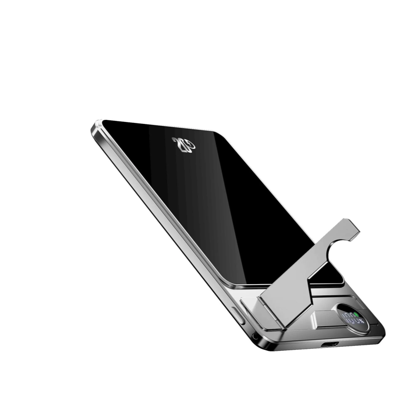 Frendorf | Slim Power Bank mit Stand – Magnetisches Laden & Leistungsanzeige