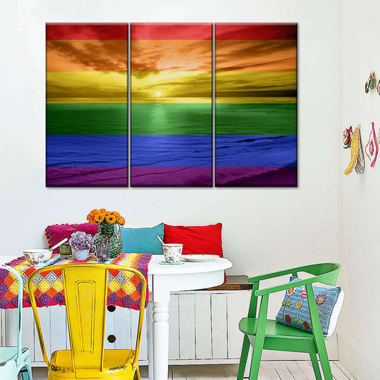 Frendorf | Ein Regenbogen Sonnenuntergang Wandkunst
