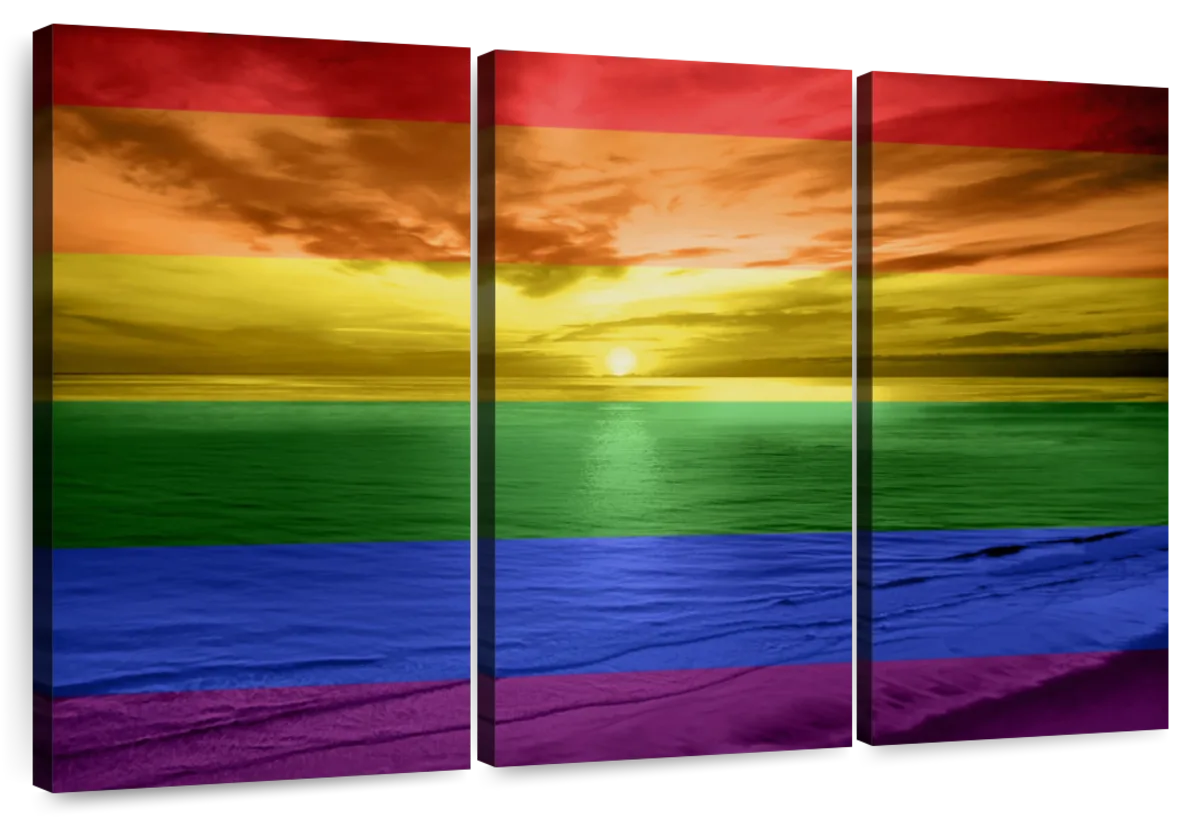 Frendorf | Ein Regenbogen Sonnenuntergang Wandkunst
