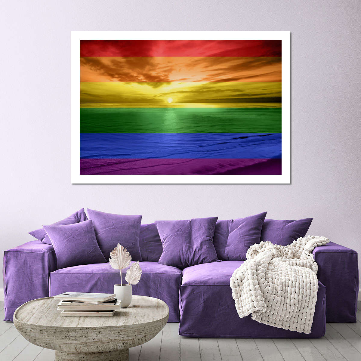 Frendorf | Ein Regenbogen Sonnenuntergang Wandkunst