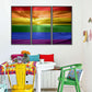 Frendorf | Ein Regenbogen Sonnenuntergang Wandkunst