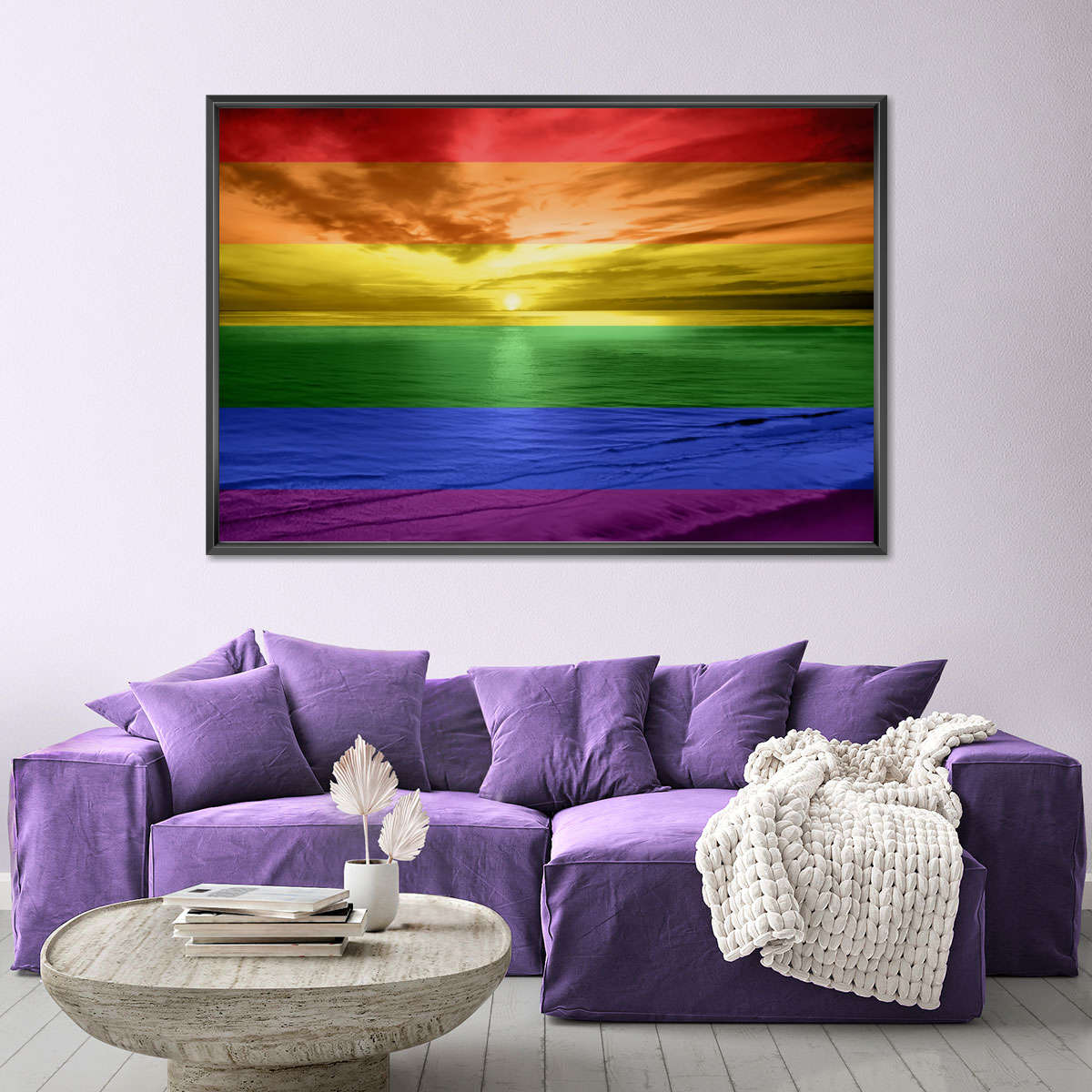 Frendorf | Ein Regenbogen Sonnenuntergang Wandkunst