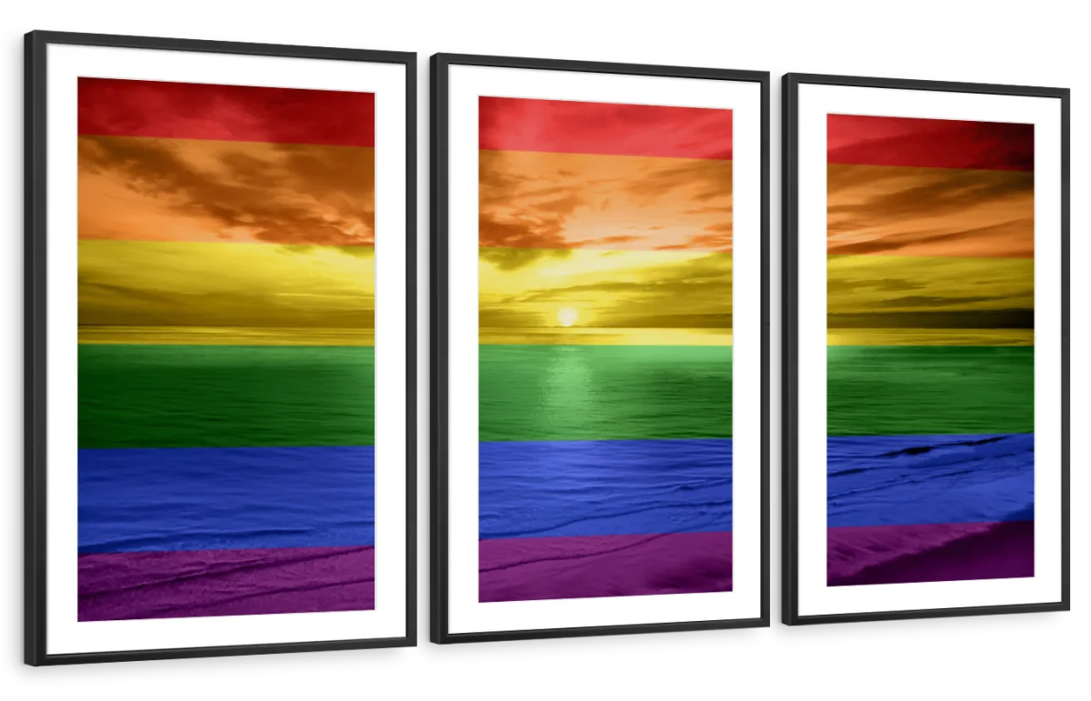 Frendorf | Ein Regenbogen Sonnenuntergang Wandkunst