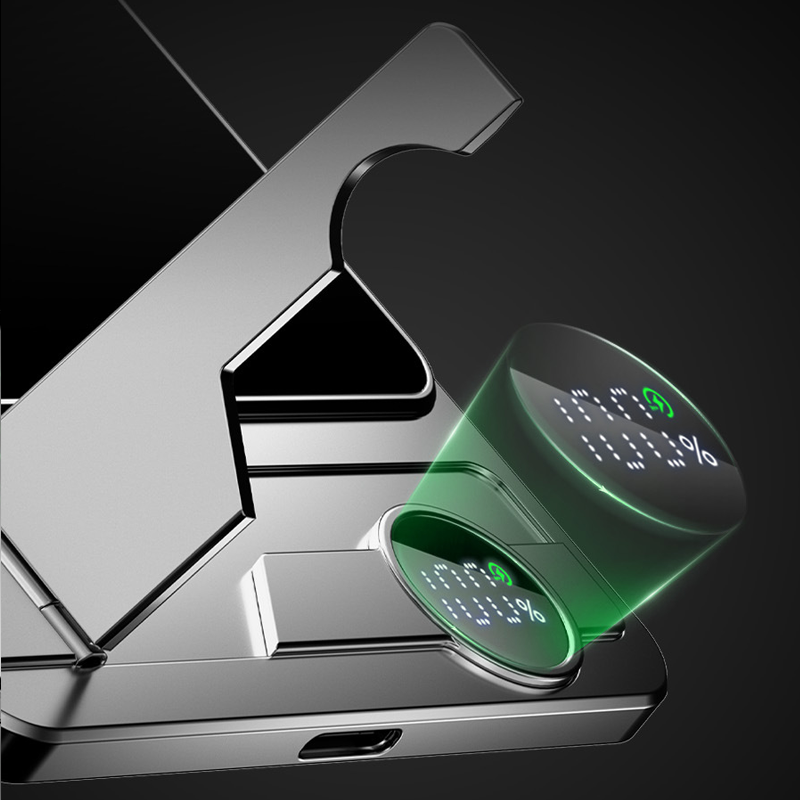 Frendorf | Slim Power Bank mit Stand – Magnetisches Laden & Leistungsanzeige