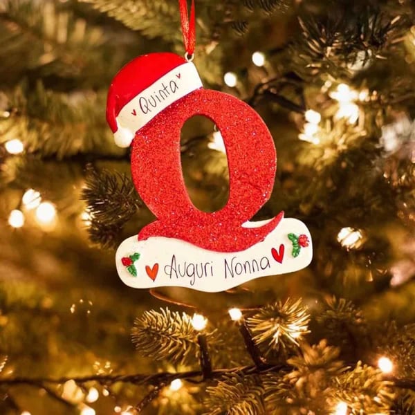 Frendorf | Personalisierte Weihnachts 24 Buchstaben Ornamente