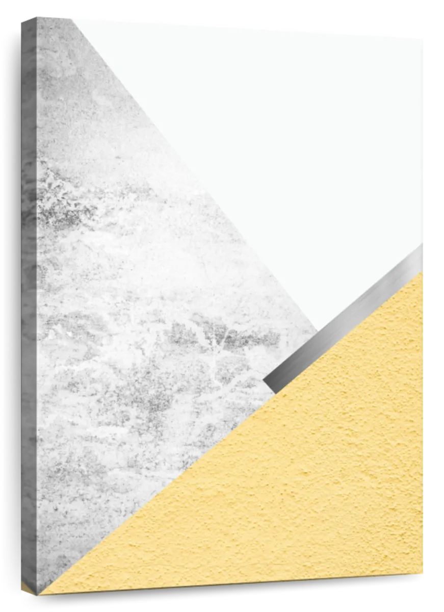 Frendorf | Gelbe und graue Berge I Wandkunst