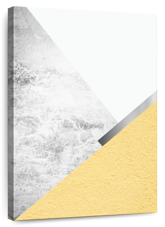 Frendorf | Gelbe und graue Berge I Wandkunst