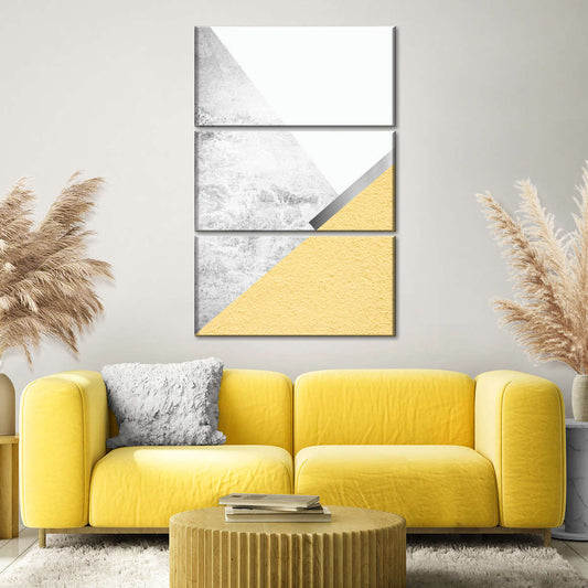 Frendorf | Gelbe und graue Berge I Wandkunst