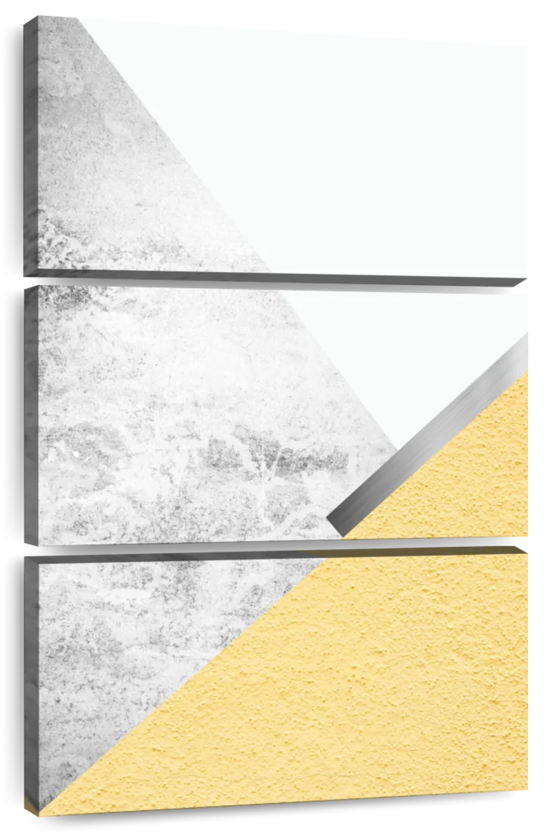 Frendorf | Gelbe und graue Berge I Wandkunst