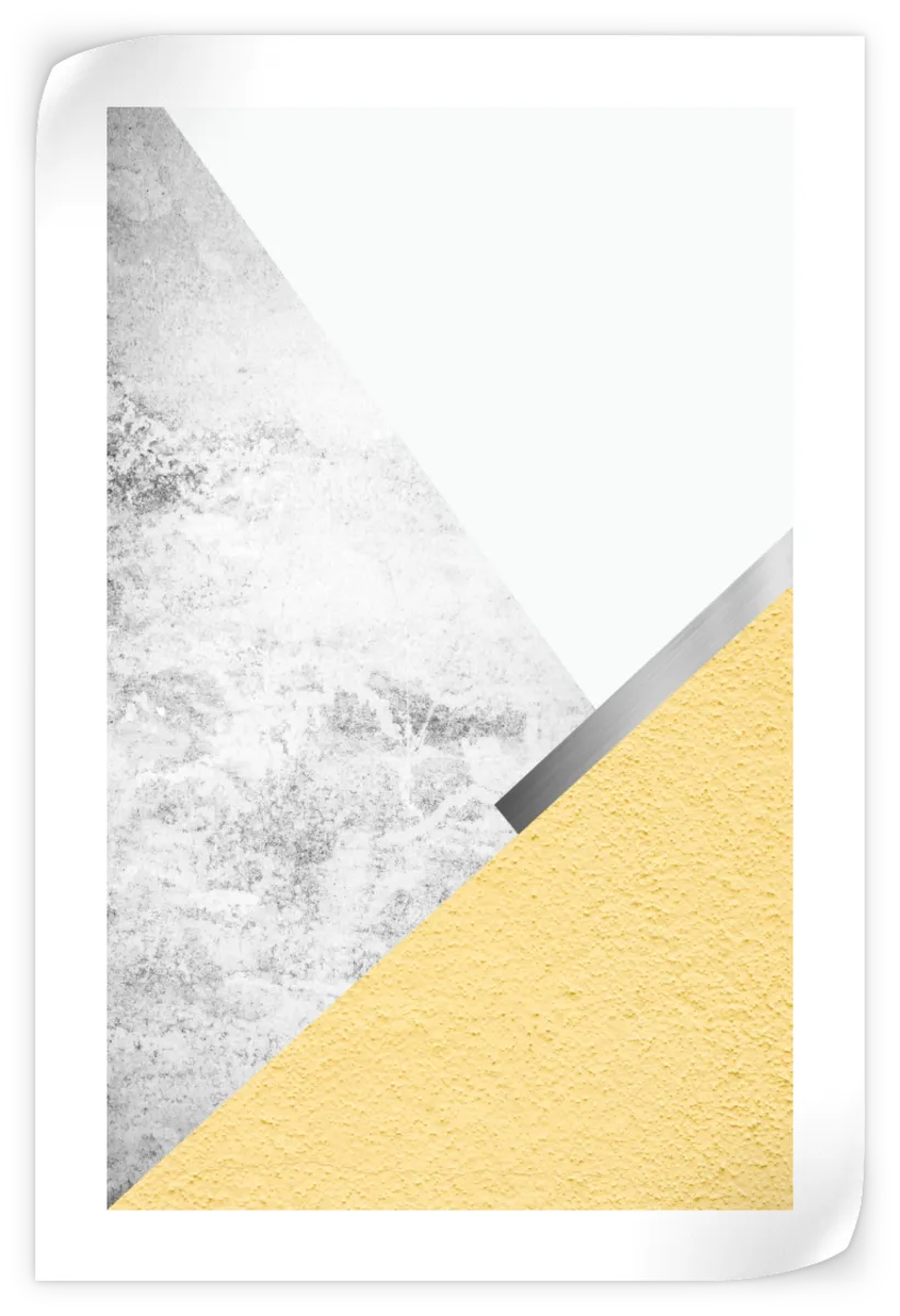 Frendorf | Gelbe und graue Berge I Wandkunst