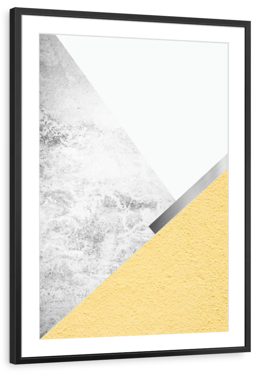 Frendorf | Gelbe und graue Berge I Wandkunst