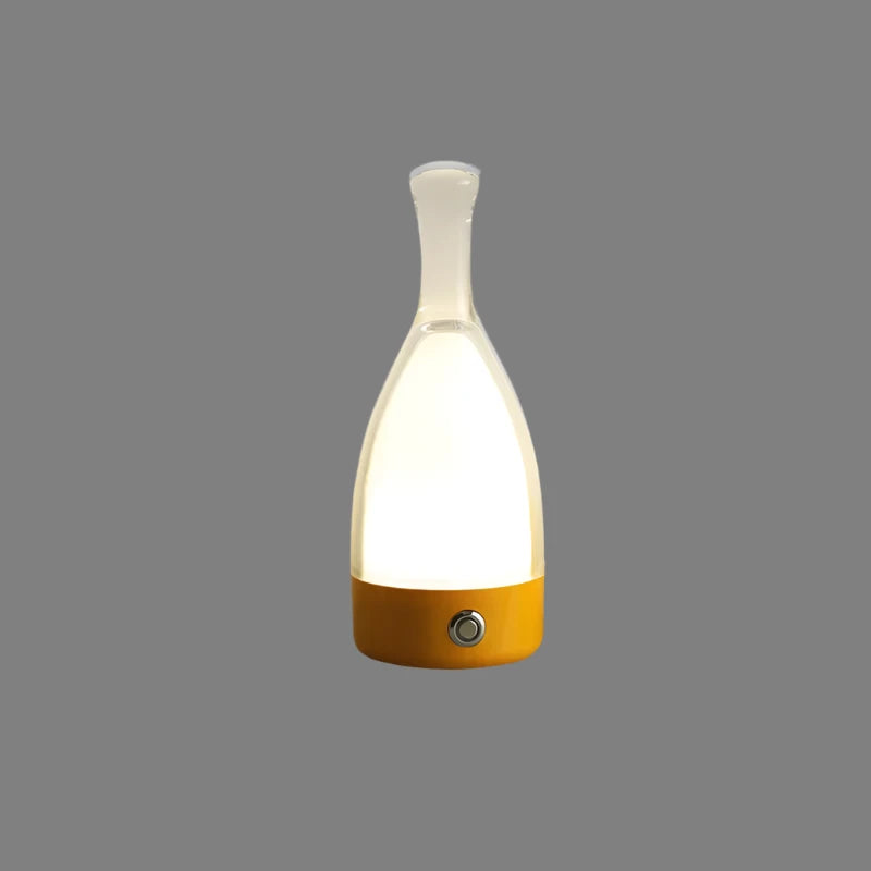 Frendorf | GlowVino Wiederaufladbares dekoratives Nachtlicht | Weinflaschen-Design | Stimmungsvolle LED-Beleuchtung | Kabellos