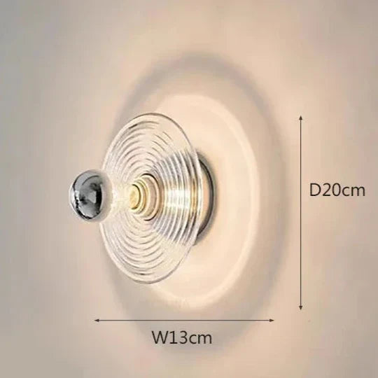 Frendorf | LustroVintage LED Glas-Wandleuchter | Elegantes Retro-Design | Energieeffizient | Perfekte Deko für Wohnzimmer & Flur