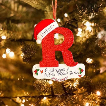 Frendorf | Personalisierte Weihnachts 24 Buchstaben Ornamente