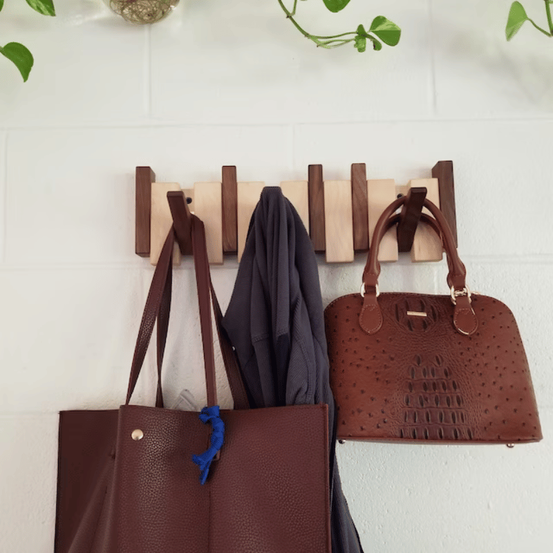Garderobe - PianoWood - Handgemachtes Design - 5-13 Haken