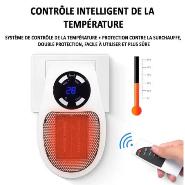Ultra-kompakter Keramik-Heizlüfter HeatCompact