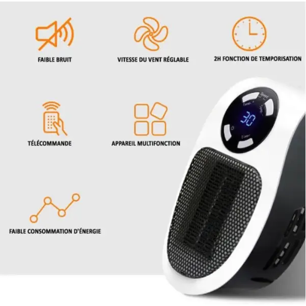 Ultra-kompakter Keramik-Heizlüfter HeatCompact