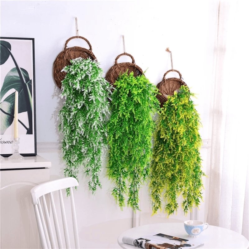 Frendorf | RattaBloom Wand-Pflanzgefäß aus Rattan | Hängender Pflanzenhalter | Dekoratives Garten-Accessoire
