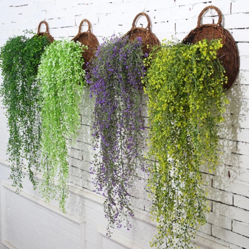 Frendorf | RattaBloom Wand-Pflanzgefäß aus Rattan | Hängender Pflanzenhalter | Dekoratives Garten-Accessoire