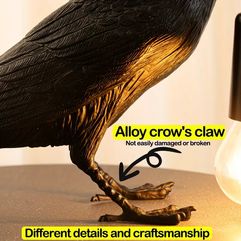 Frendorf | RavenLight Vogel Lampe | Mystisches Design | Einzigartige Dekoleuchte für Zuhause