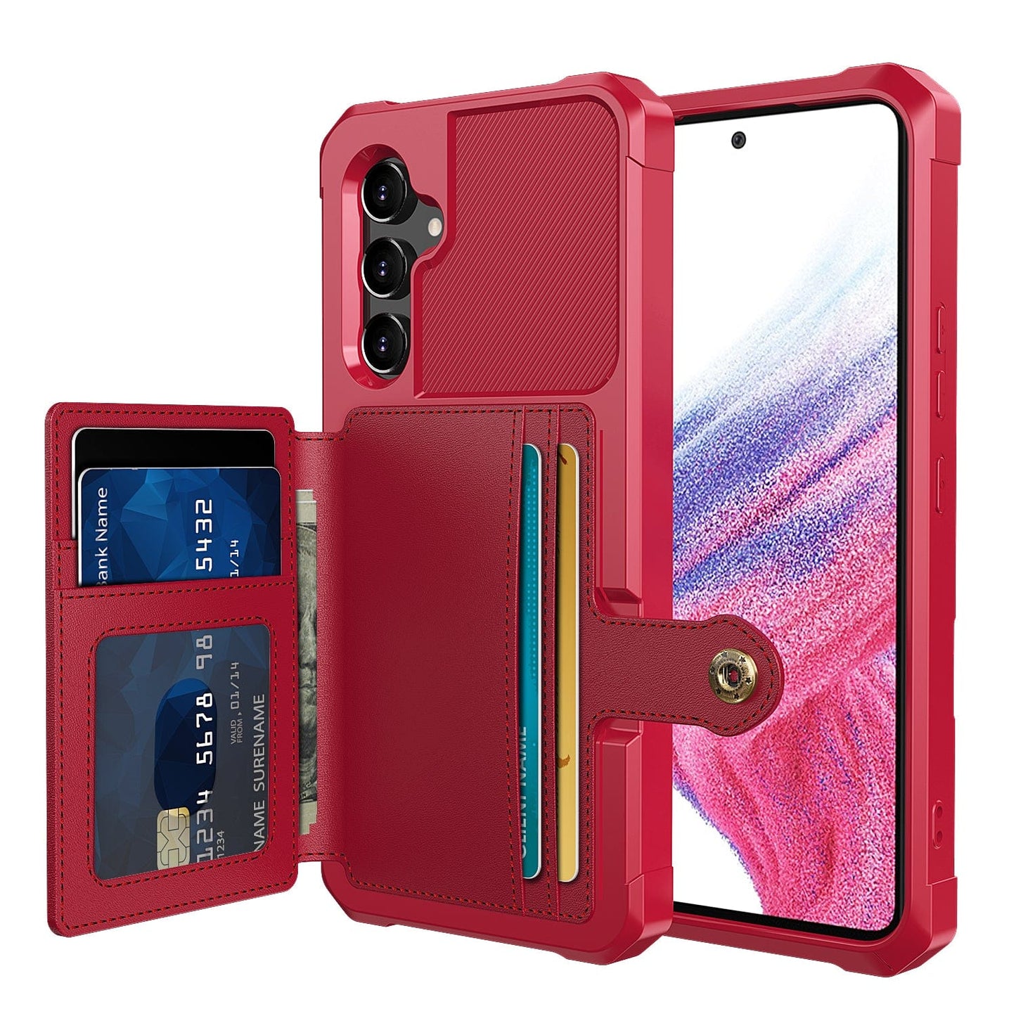 Frendorf | Magnetische Leder Geldbörse Hülle für Samsung Galaxy A