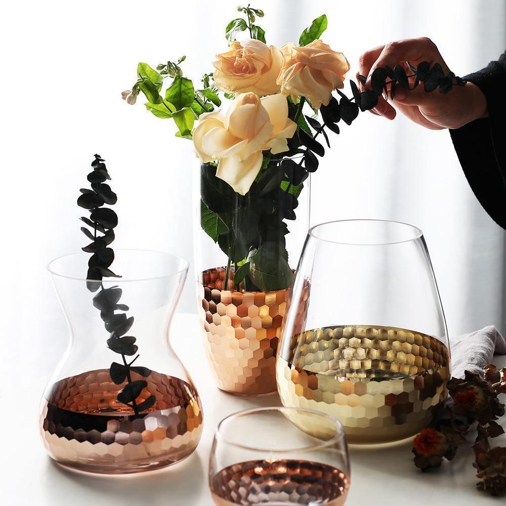 Frendorf | Reflectiva Spiegel-Tischvasen Set | Elegantes Design | Glänzende Wohnaccessoires