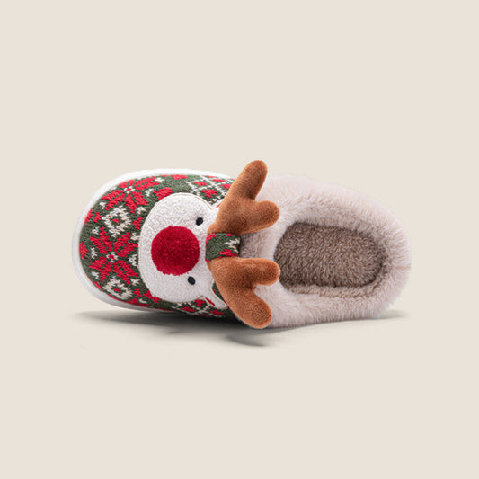 Frendorf | Süße Weihnachts Pantoffeln mit Rentierdesign und rutschfester Sohle!