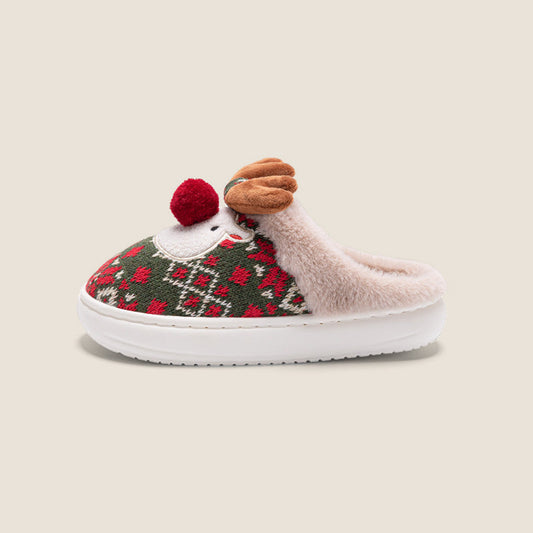 Frendorf | Süße Weihnachts Pantoffeln mit Rentierdesign und rutschfester Sohle!