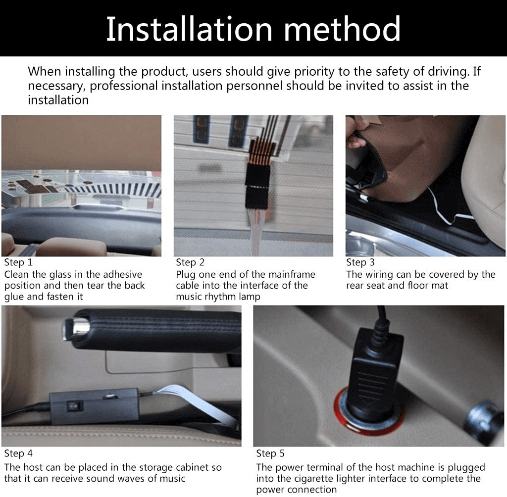 Frendorf | Autowindschutzscheibe LED Sound-aktivierter Equalizer Neon Aufkleber
