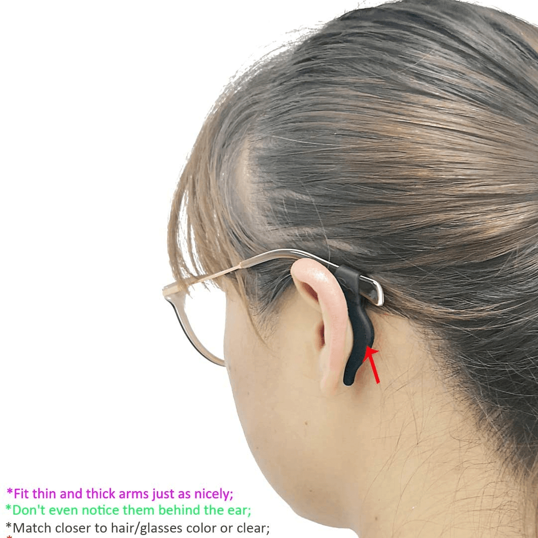 Frendorf | 10 Stück Anti-Rutsch Silikon Brillenhalter Haken