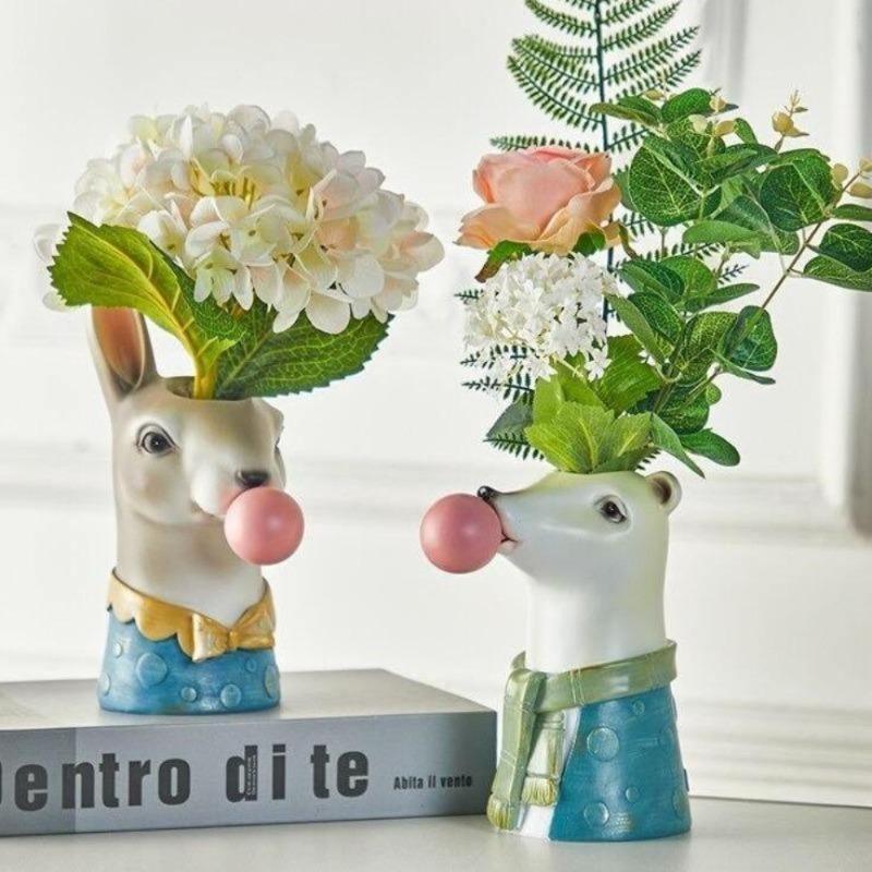 Frendorf | BubbleBeast Tierische Deko-Vase | Kreative Blumenvase mit Charakter
