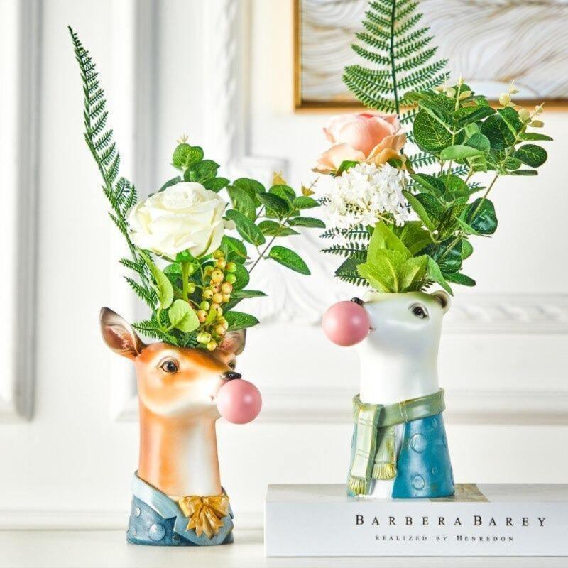 Frendorf | BubbleBeast Tierische Deko-Vase | Kreative Blumenvase mit Charakter