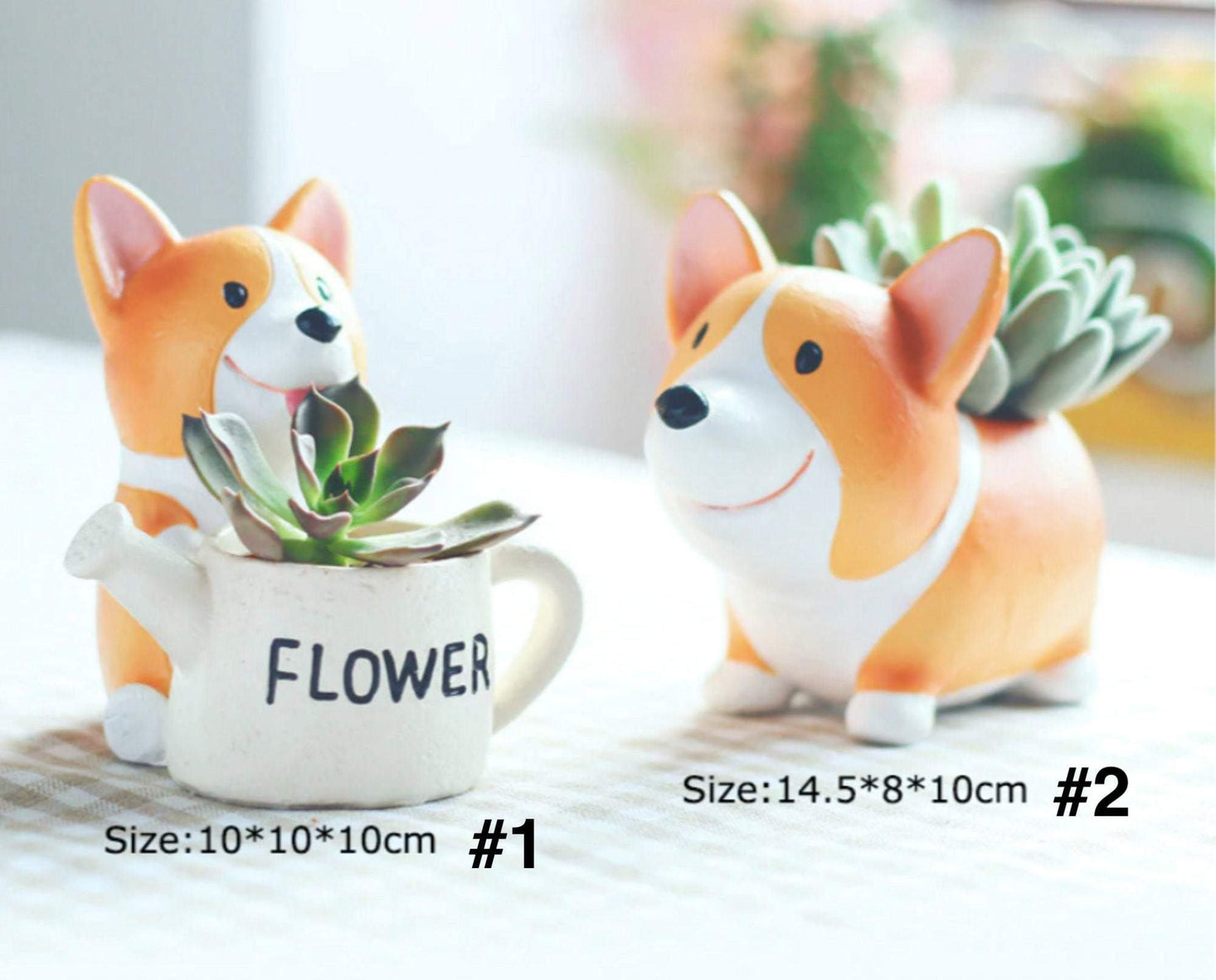 Resin Corgi Mini Blumentopf