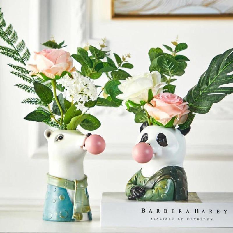Frendorf | BubbleBeast Tierische Deko-Vase | Kreative Blumenvase mit Charakter