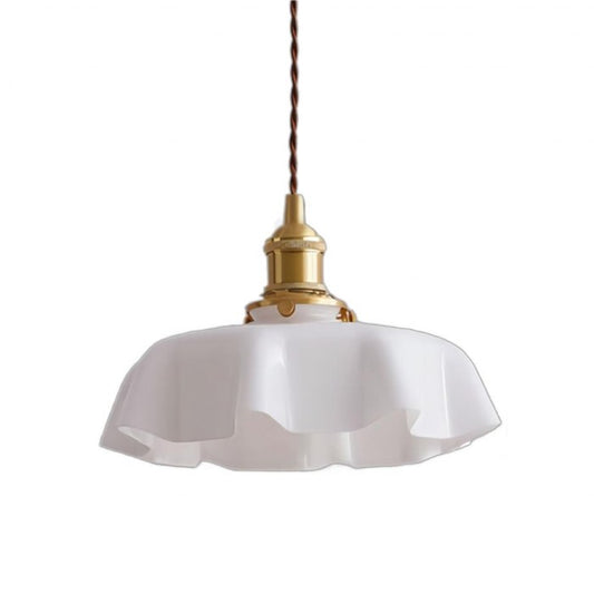 Frendorf | NostaLume Glasblume Hängelampe | Vintage Pendelleuchte | Elegantes Licht für Zuhause