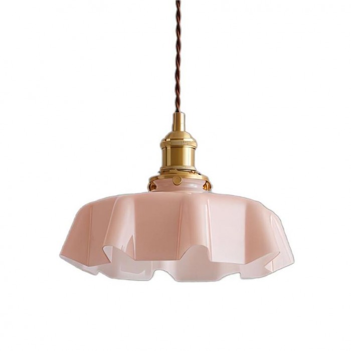 Frendorf | NostaLume Glasblume Hängelampe | Vintage Pendelleuchte | Elegantes Licht für Zuhause