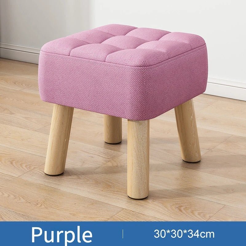 Gepolsterter Ottoman-Hocker im Retro-Stil in Pastellfarben