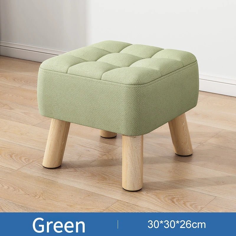 Gepolsterter Ottoman-Hocker im Retro-Stil in Pastellfarben